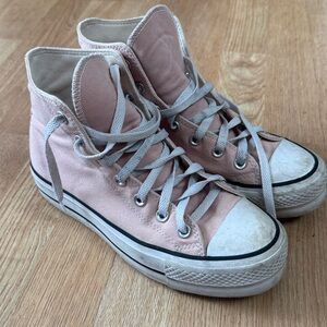 Size 8 Light Pink Converse High Tops